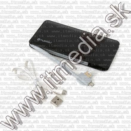 Image of Platinet Slim Powerbank Li-Po 6000mAh Black (42834) *Leather* EOL (IT10899)